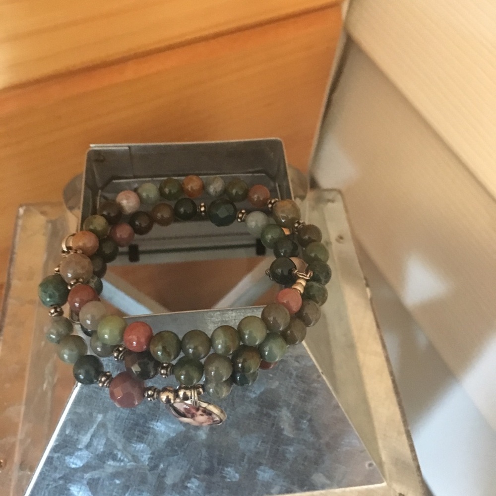 Rosary Wrap Bracelet with Cross and Angel/Cherub - Picture 3 of 7